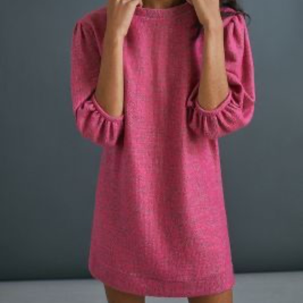 Saturday/Sunday Lyla Cozy Tunic Dress in Raspberry sz XS Petite